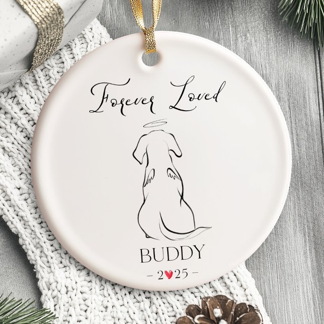 Pet Memorial Ornament Pet Personalized  (dog memorial ornament, pet memorial ornament, personalized dog ornament, dog remembrance gift, pet l)