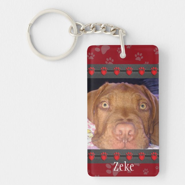 Pet Memorial - Paw Prints - Pet Loss Keychain (Front)