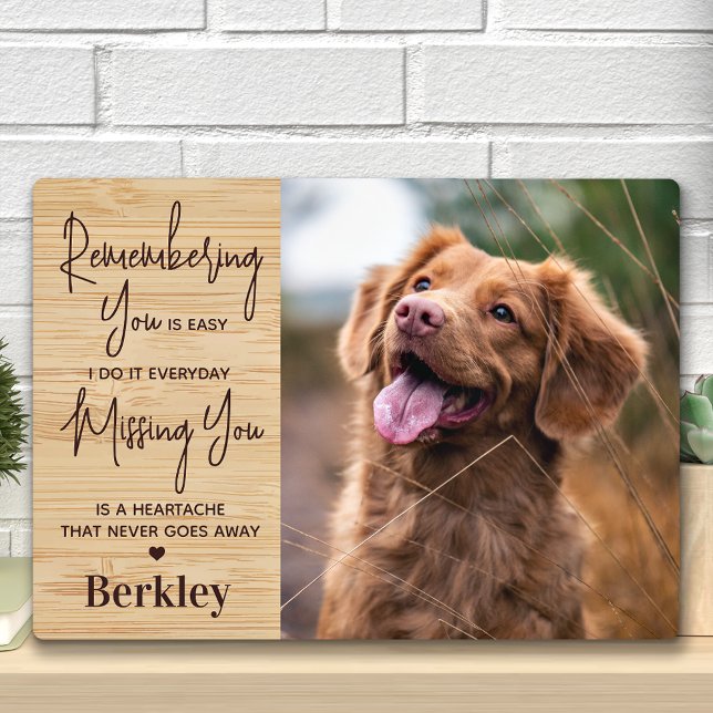 Pet Memorial Personalized Dog Remembrance Wood Plaque (Creator Uploaded)