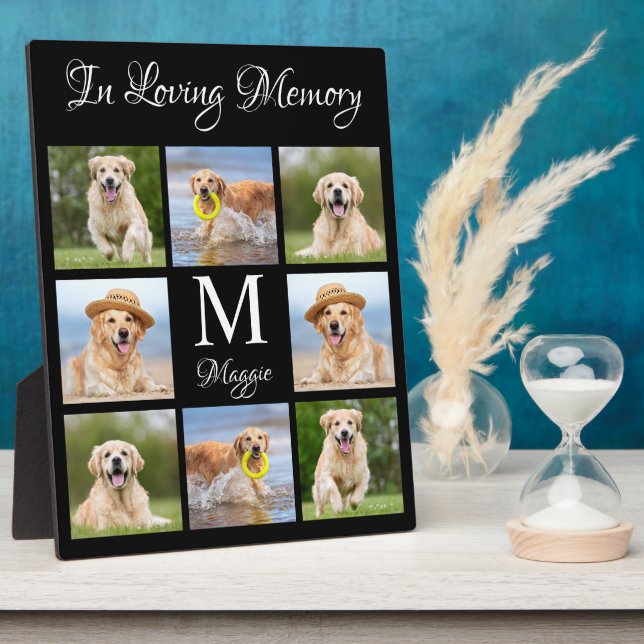 Pet Memorial Personalized In Loving Memory Photo Plaque (Side)