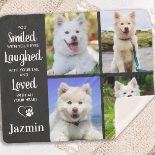 Pet Memorial Personalized Photo Collage Sherpa Blanket