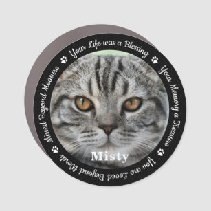 Pet Memorial Personalized Remembrance Cat Photo  Car Magnet