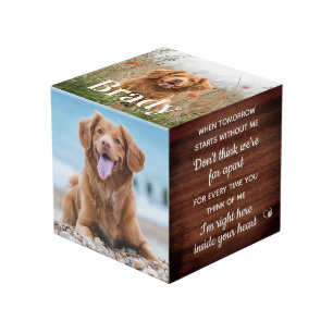 Pet Memorial Personalized Remembrance Dog Photo Cube