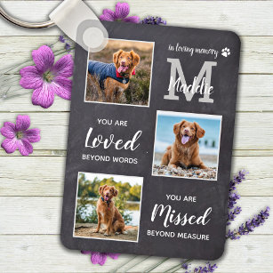 Pet Memorial Pet Loss Gift Personalized Dog Photo Keychain