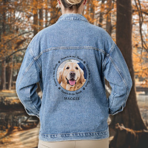 Pet Memorial Pet Loss Keepsake Custom Photo Denim Jacket