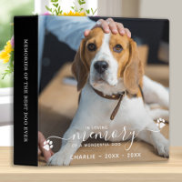 Pet Memorial Pet Loss Keepsake Dog Photo Album