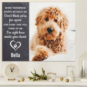 Pet Memorial - Pet Loss Keepsake Dog Photo Canvas Print