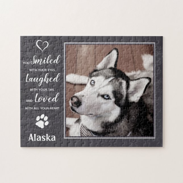 Pet Memorial - Pet Loss Sympathy Quote - Pet Photo Jigsaw Puzzle (Horizontal)