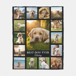 Pet Memorial Photo Collage Fleece Blanket
