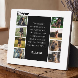 Pet Memorial Photo Collage Plaque
