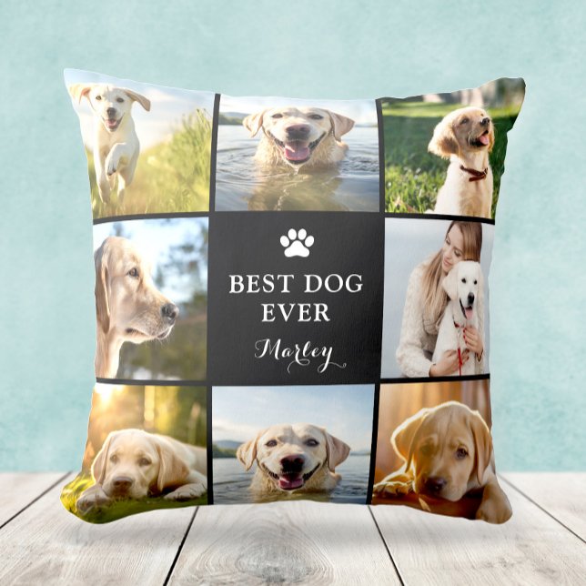 Pet Memorial Photo Collage Throw Pillow (Creator Uploaded)