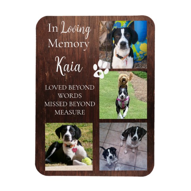 Pet Memorial Photo Keepsake Personalized     Magnet (Vertical)