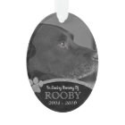 Pet Memorial Photo Paw Print Personalized Name
