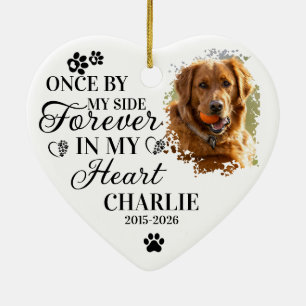 Pet Memorial Photo Sympathy Quote Keepsqke Gift Ceramic Ornament