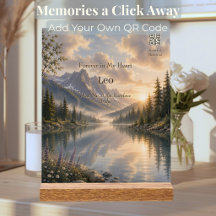 Pet Memorial Plaque with Custom QR Code