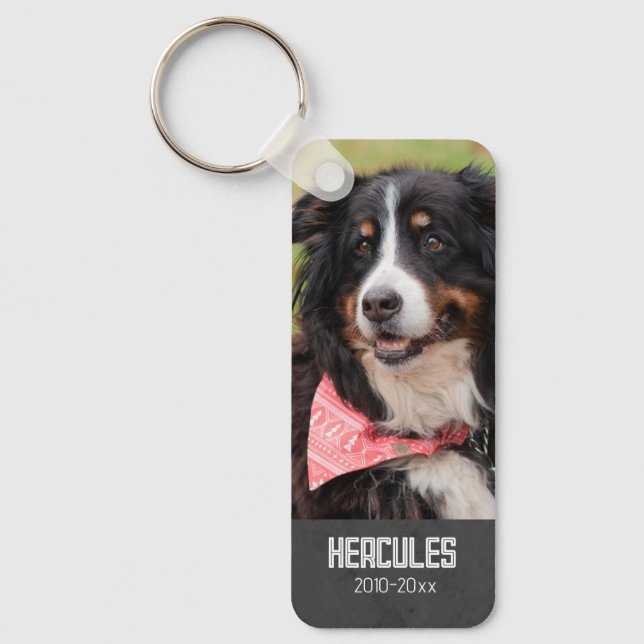 Pet Memorial Poem & Pet Photo Keychain (Front)