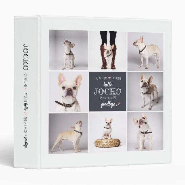 Pet Memorial Quote Photo Collage Scrapbook Binder (Front/Spine)
