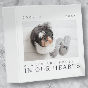 Pet Memorial Quote Simple Modern Chic Photo Binder