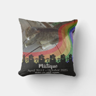 Pet Memorial Remembrance Beloved Keepsake Throw Pillow