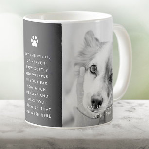 Pet Memorial Remembrance Quote Modern Simple Photo Coffee Mug