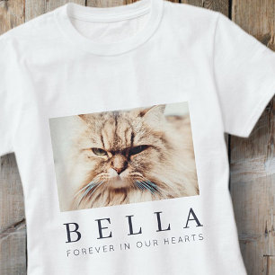 Pet Memorial Simple Modern Chic Family Photo T-Shirt