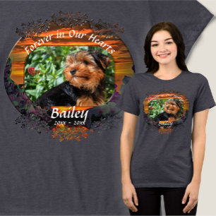 Pet Memorial Sunset Forever in Our Hearts 2584  Tri-Blend Shirt