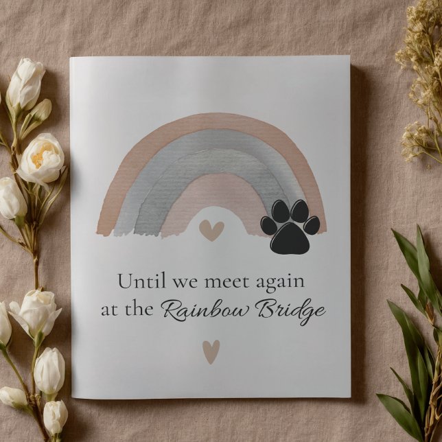 Pet Memorial Sympathy Card Rainbow Bridge (Creator Uploaded)