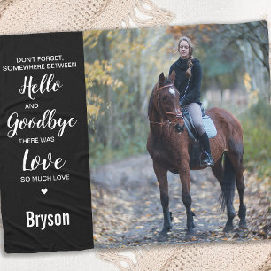 Pet Memorial Sympathy Quote Horse Photo Fleece Blanket