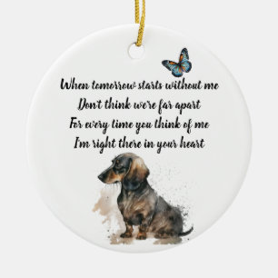 Pet Memorial with lovely words. Fully Editable  Ceramic Ornament