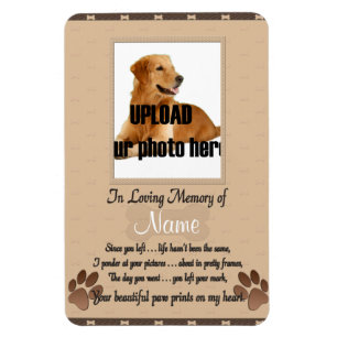 Pet Memorial -Your Beautifu Paw Prints on My Heart Magnet