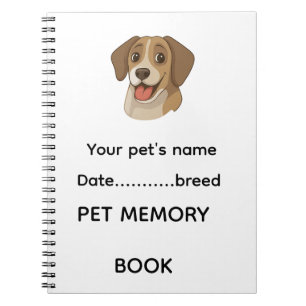 Pet Memory Book – Upload Photo & Editable Name  