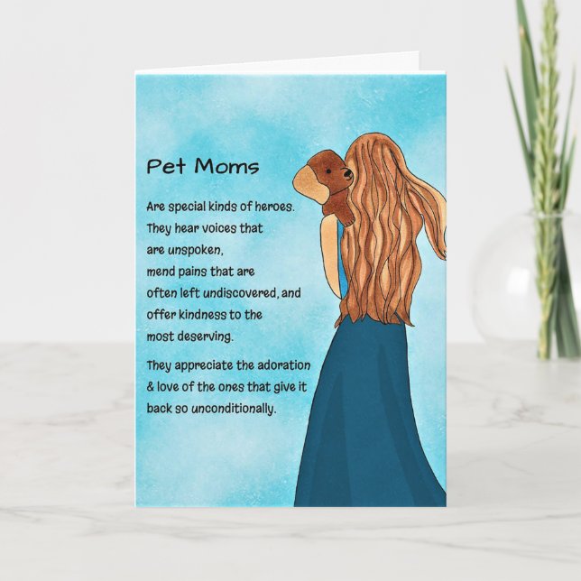 Pet Moms Greeting Card (Front)