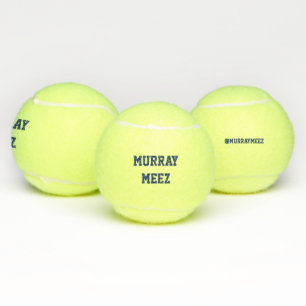 Pet Name & Instagram Handle Tennis Ball Toy - Blue