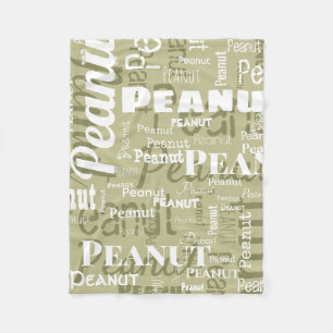 Pet Name Pattern Sage Green White Small Fleece Blanket