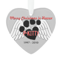 Pet Ornament -2 sided Merry Christmas in Heaven
