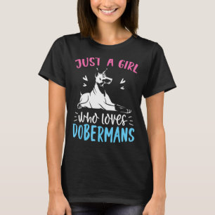 Pet Owner Women Girls Dog  Dog Owner Animal Doberm T-Shirt