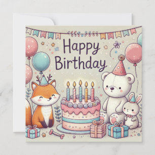 Pet Pals Birthday Invitation