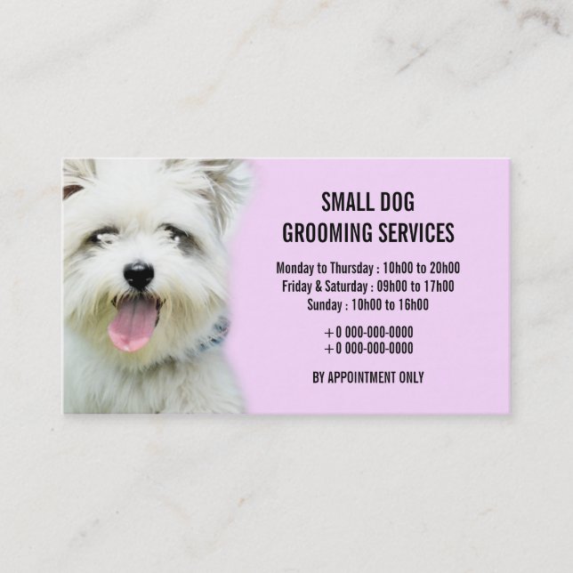 Pet parlour dog grooming | Personalize Business Card (Front)