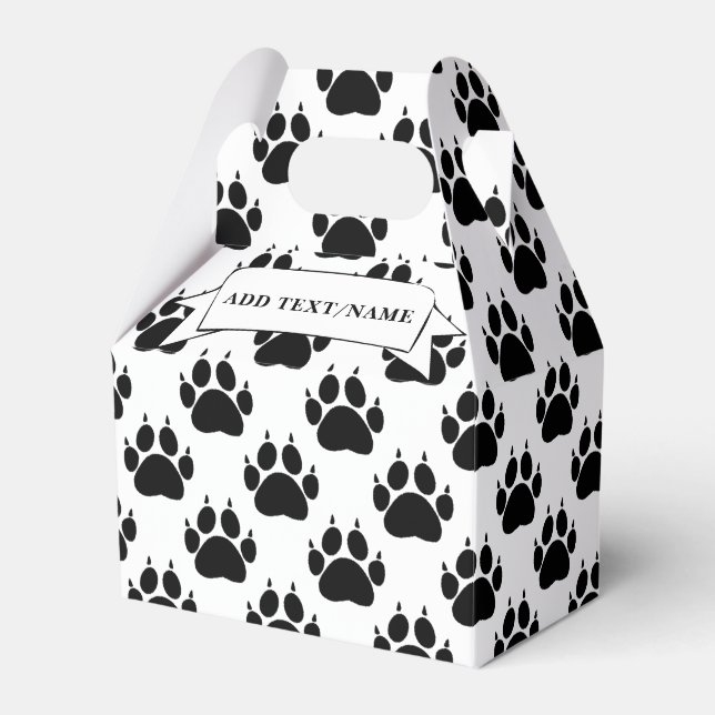 Pet Party Decor Custom Name  Favor Box (Front Side)