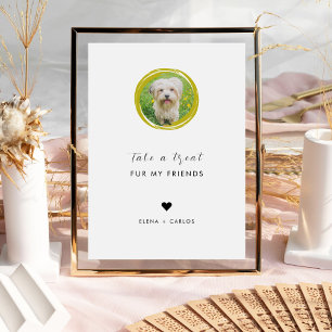 Pet Party Favour Biscuit Bar DogTreat Wedding Pede Pedestal Sign