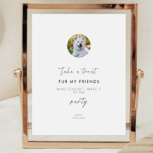 Pet Party Favour Biscuit Bar DogTreat Wedding Pedestal Sign