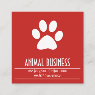 pet paw appointment reminder card