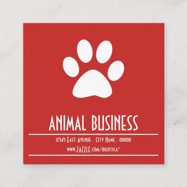 pet paw appointment reminder card (Front)