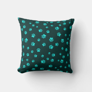 Pet Paw - Car or Dog Seamless Pattern Throw Pillow
