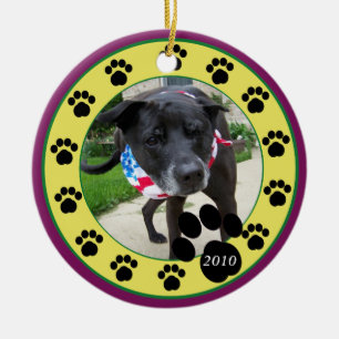 Pet Paws 2010 Ceramic Ornament