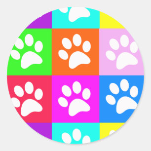 “Pet Paws” Classic Round Sticker
