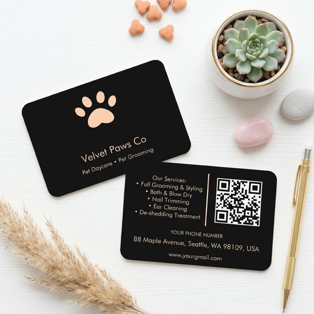 Pet Paws Grooming Customize Minimal Multi-Purpose Business Card (Creator Uploaded)