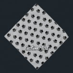 Pet Paws Pattern Bandana<br><div class="desc">Animals paws. Seamless pattern. Custom background colour. Custom text.</div>