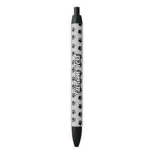Pet Paws Pattern Black Ink Pen