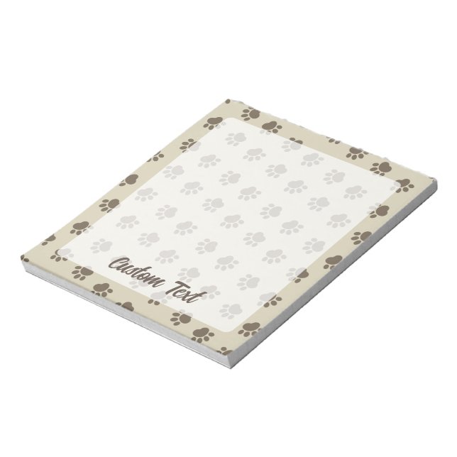 Pet Paws Pattern Notepad (Rotated)